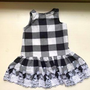 Pippa & Julie	black white checked sleeveless dress